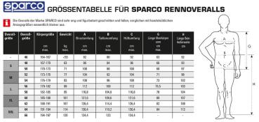 Preview: Sparco Kartoverall Thunder Advanced schwarz/rot Gr. XS